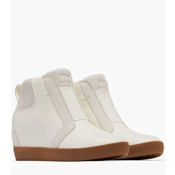 Sorel Out N About Wedge Leather Bootie, Ankle Boots White/Sea Salt Size 10.5 NWT - Picture 8 of 8